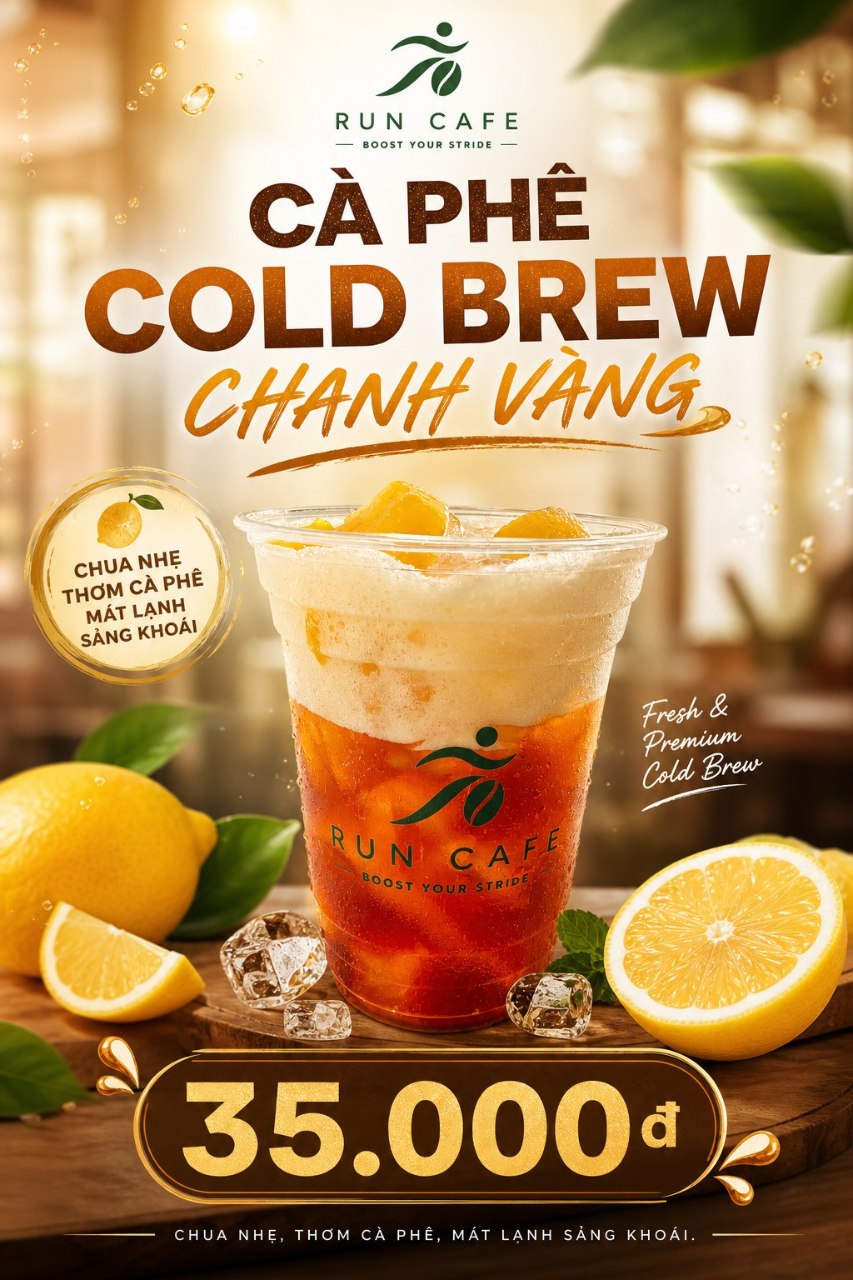 Cà phê Cold Brew Chanh Vàng RUN Cafe