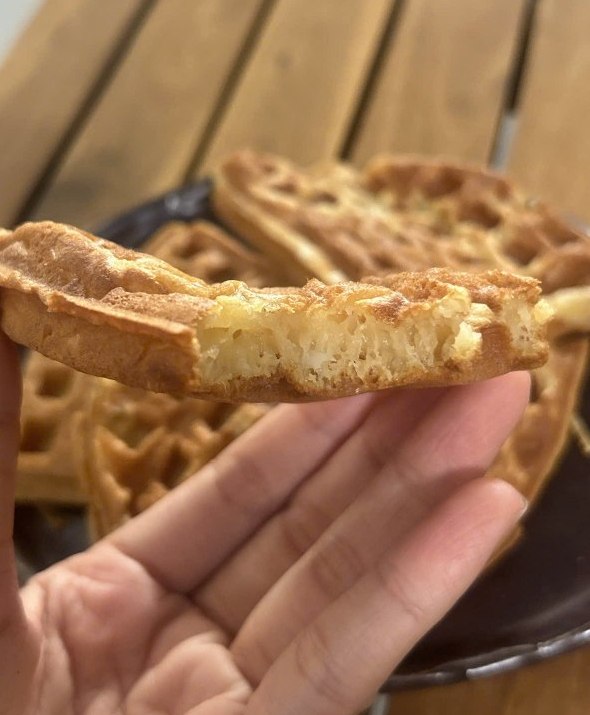 Waffle nóng mới nướng
